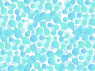 Probiotics pattern. Vector bubbly abstract pattern. Blue abstract pattern. 