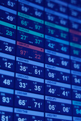 stock exchange board background with forex rates