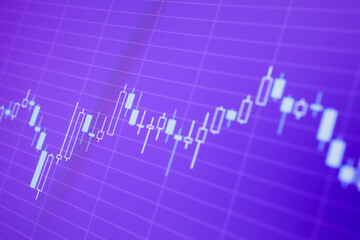 stock exchange board background with financial data analysis graph 