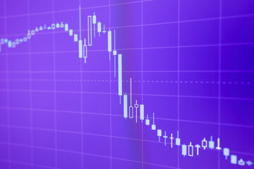 stock exchange board background with financial data analysis graph 