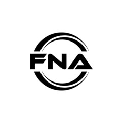 FNA letter logo design with white background in illustrator, vector logo modern alphabet font overlap style. calligraphy designs for logo, Poster, Invitation, etc.
