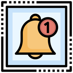 NOTIFICATION filled outline icon,linear,outline,graphic,illustration