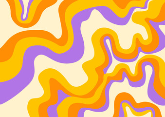 Wavy retro groovy 70s 90s background texture.