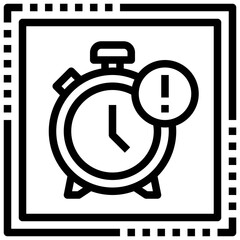 ALARM line icon,linear,outline,graphic,illustration