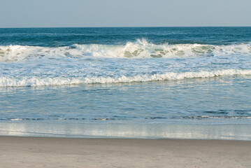 Waves on the beach of the north coast of Sao Paulo, Brazil..