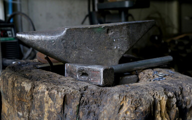 blacksmith working in the factory