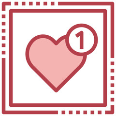 LOVE red line icon,linear,outline,graphic,illustration