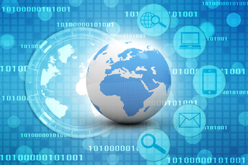 3d illustration of Data sharing concept