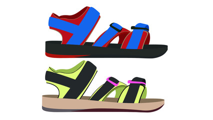 illustration of a pare sandals  