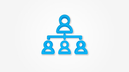 Hierarchy illustration realistic icon. 3d vector illustration. Isolated line color pictogram. Transparent shadows