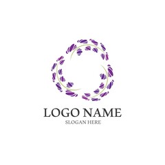 Fresh Lavender flower logo vector