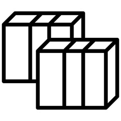 BOX line icon,linear,outline,graphic,illustration