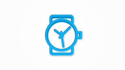 Smart watch modern mobile device realistic icon. 3d vector illustration. Isolated line color pictogram. Transparent shadows