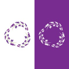 Fresh Lavender flower logo vector