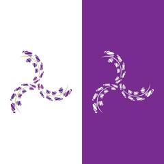Fresh Lavender flower logo vector