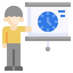 CLOCK flat icon,linear,outline,graphic,illustration