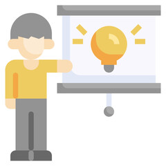 IDEA flat icon,linear,outline,graphic,illustration