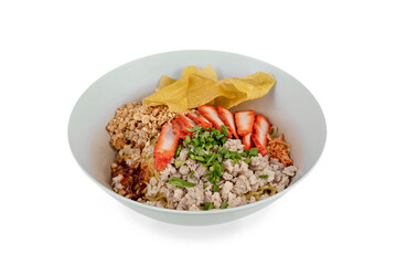 Asian noodles with pork and vegetables