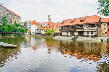 Fototapeta na wymiar Český Krumlov city view panorama