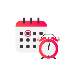 Calendar. Save the date simple illustration