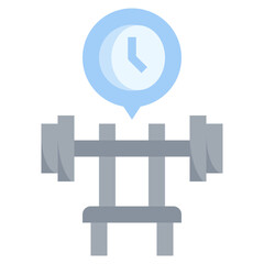 GYM flat icon,linear,outline,graphic,illustration