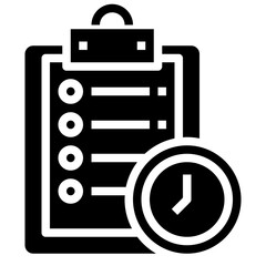 Fototapeta premium CLIPBOARD glyph icon,linear,outline,graphic,illustration