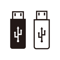 Obraz premium USB icon set vector. Flash Drive icon symbol
