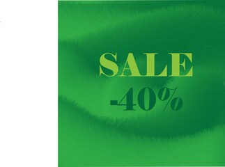 SALE -40% green text 40 % sale