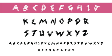 Alphabet letters font set. Classic patterns, custom logos, poster. Typographic classic style font, vector illustration