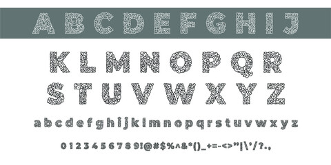 Alphabet letters font set. Classic patterns, custom logos, poster. Typographic classic style font, vector illustration