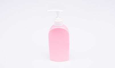 presenting cosmetic product. unbranded shampoo advertisement