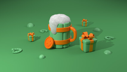 3D illustration. St. Patrick's Day