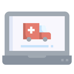 Obraz premium LAPTOP flat icon,linear,outline,graphic,illustration