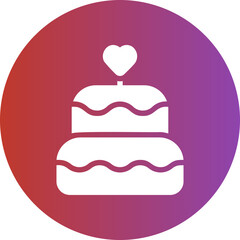wedding cake gradient icon