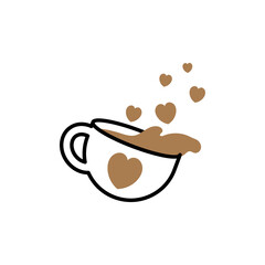 Coffee cup icon design template vector isolated