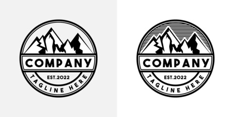 Vintage mountain logo collection