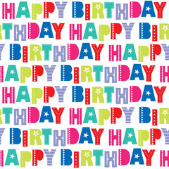 colorful birthday seamless pattern design