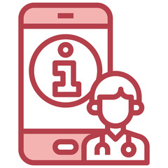 INFORMATION red line icon,linear,outline,graphic,illustration