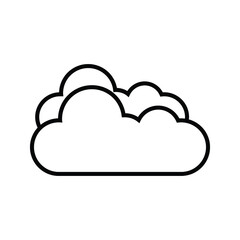 Cloud icon, vector illustration. Flat design style
on white background
