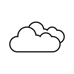 Cloud icon, vector illustration. Flat design style
on white background
