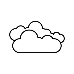 Cloud icon, vector illustration. Flat design style
on white background
