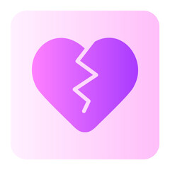 broken heart gradient icon