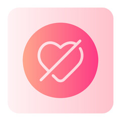 no love gradient icon