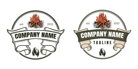 Obraz premium Vintage fire logo