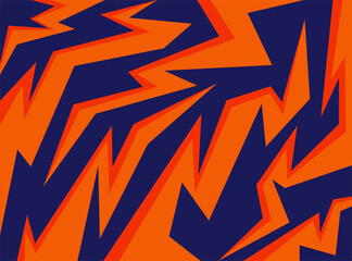 Abstract background with orange sharp and zigzag line pattern