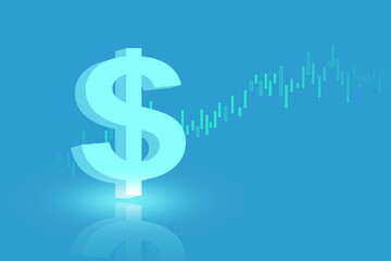 3d rendering usd Dollar symbol 
