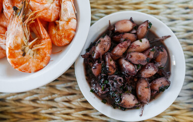 Parsley and Garlic Seared Baby Squid.