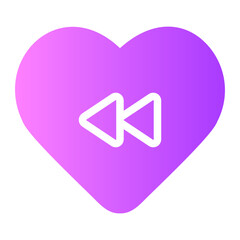 fast rewind gradient icon
