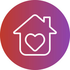 home sweet home gradient icon