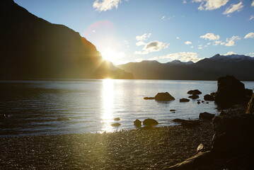 Atardecer en las monta&ntilde;as, Lanin 